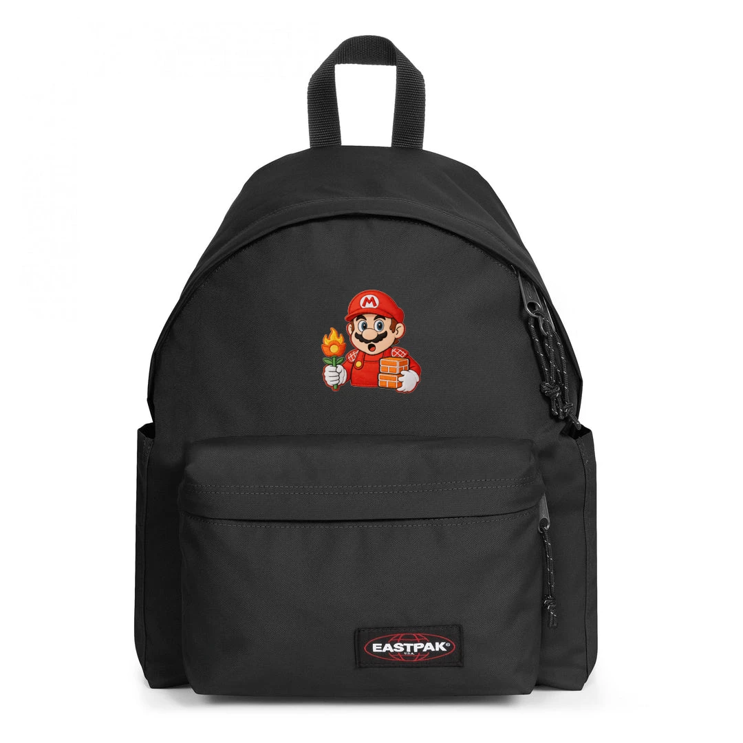 EASTPAK DAY PAK'R BLACK Mario Surprise Spark Embroidered Backpack 1 EASTPAK DAY PAK'R BLACK Mario Surprise Spark Embroidered Backpack