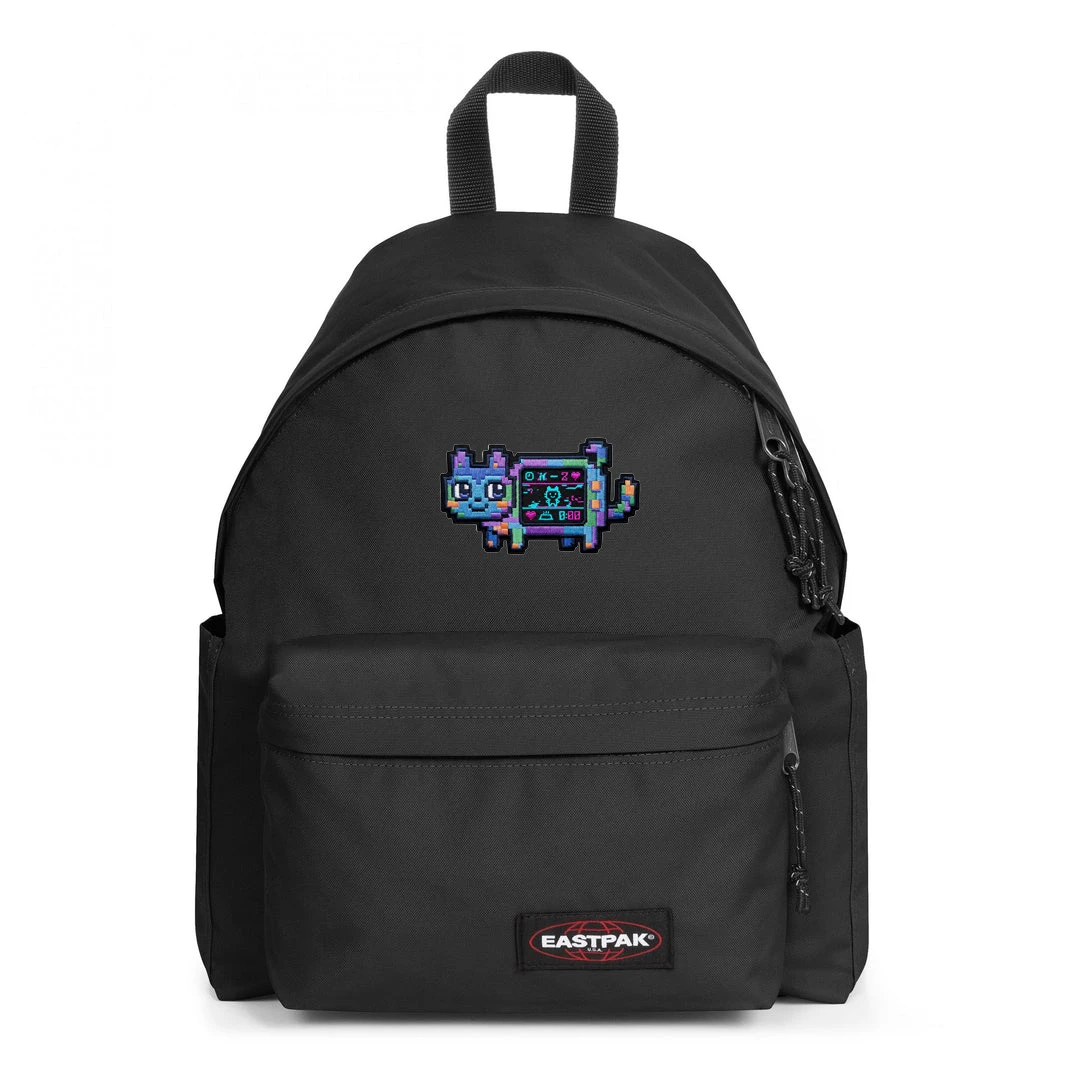 EASTPAK DAY PAK'R BLACK Pet Heart Embroidered Backpack 1 EASTPAK DAY PAK'R BLACK Pet Heart Embroidered Backpack