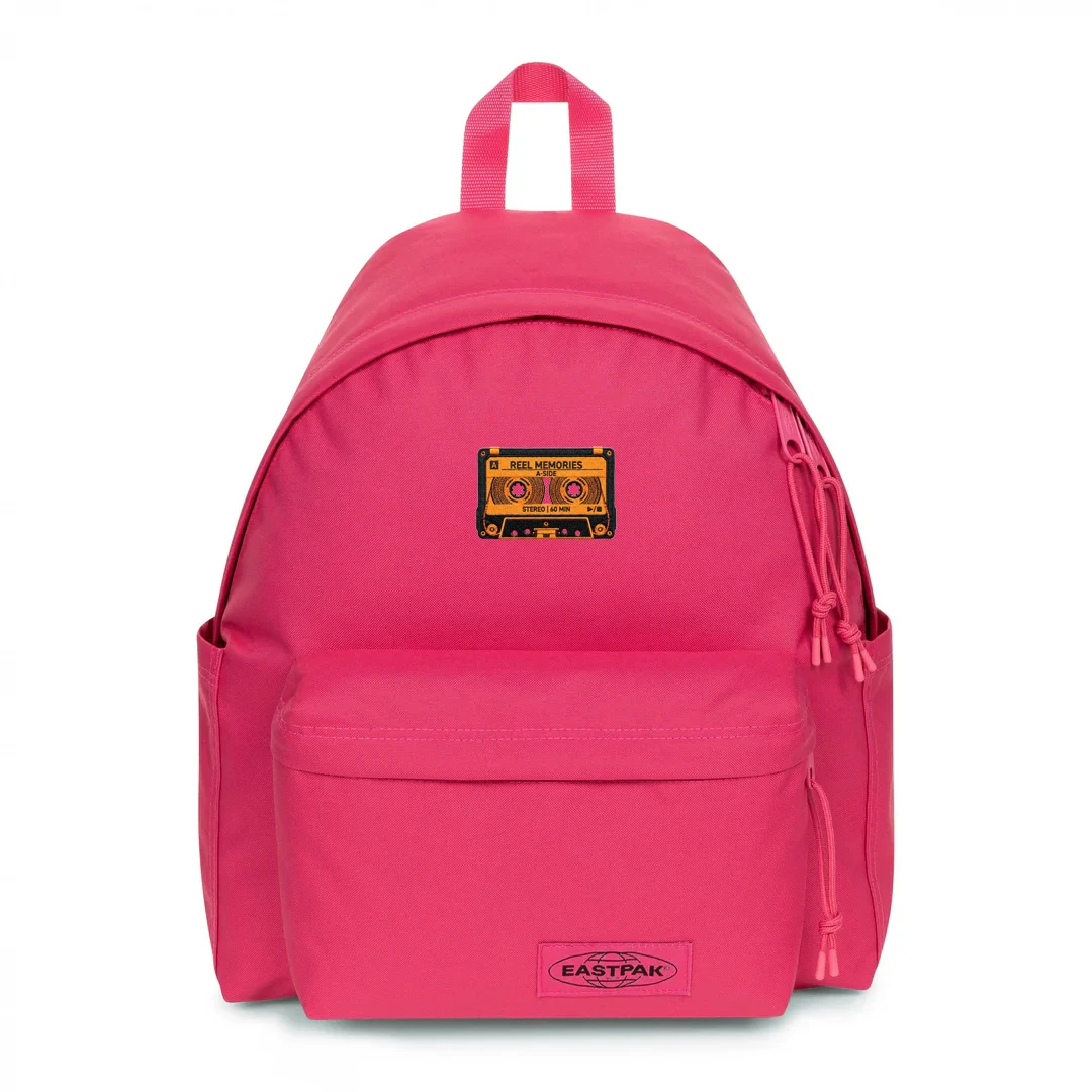 EASTPAK DAY PAK'R MONOTONE PINK 80s Mix Tape Embroidered Backpack 1 EASTPAK DAY PAK'R MONOTONE PINK 80s Mix Tape Embroidered Backpack