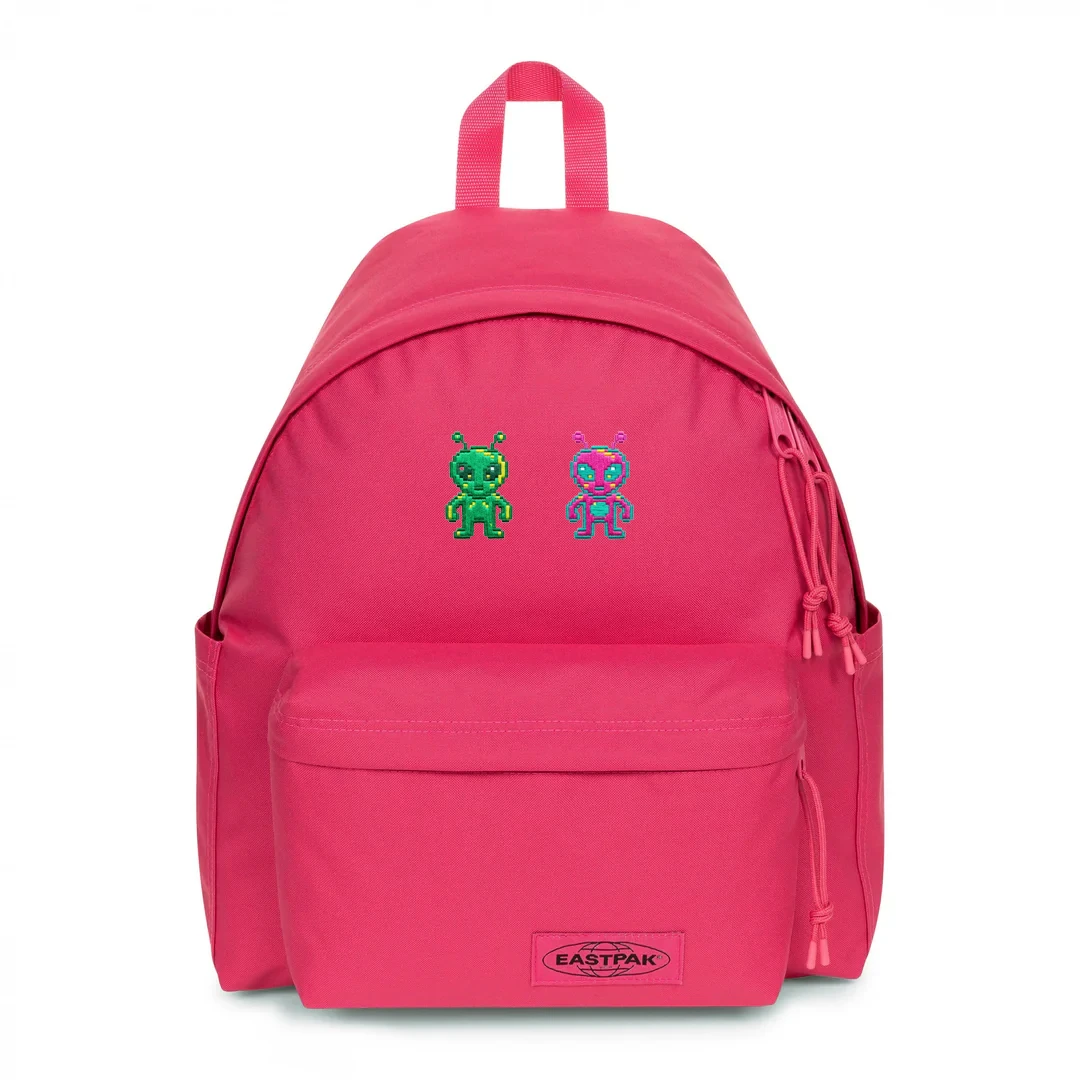 EASTPAK DAY PAK'R MONOTONE PINK Double Trouble Embroidered Backpack 1 EASTPAK DAY PAK'R MONOTONE PINK Double Trouble Embroidered Backpack