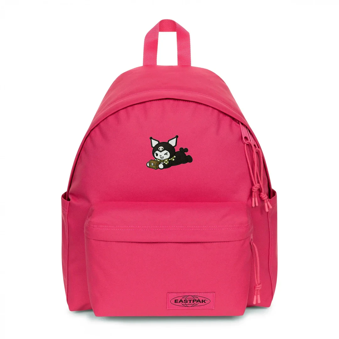 EASTPAK DAY PAK'R MONOTONE PINK Kuromi Sunny Smile Embroidered Backpack 1 EASTPAK DAY PAK'R MONOTONE PINK Kuromi Sunny Smile Embroidered Backpack