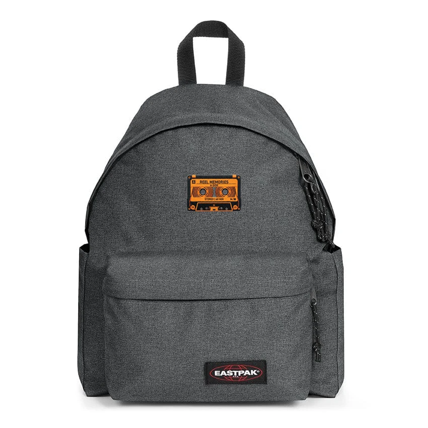 EASTPAK DAY PAK'R BLACK DENIM 80s Mix Tape Embroidered Backpack 1 EASTPAK DAY PAK'R BLACK DENIM 80s Mix Tape Embroidered Backpack