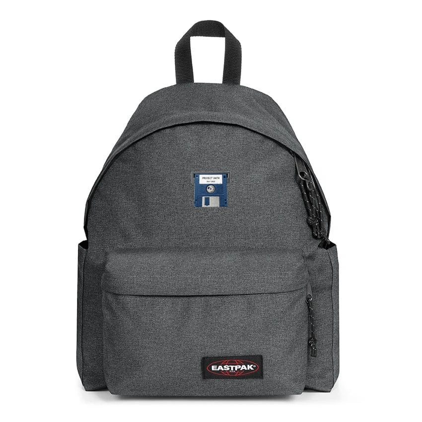 EASTPAK DAY PAK'R BLACK DENIM Eject Icon Embroidered Backpack 1 EASTPAK DAY PAK'R BLACK DENIM Eject Icon Embroidered Backpack