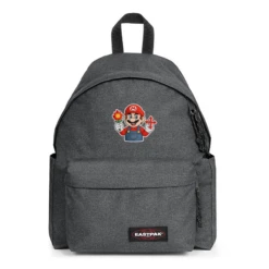 EASTPAK DAY PAK'R BLACK DENIM Mario Victory Smile Embroidered Backpack