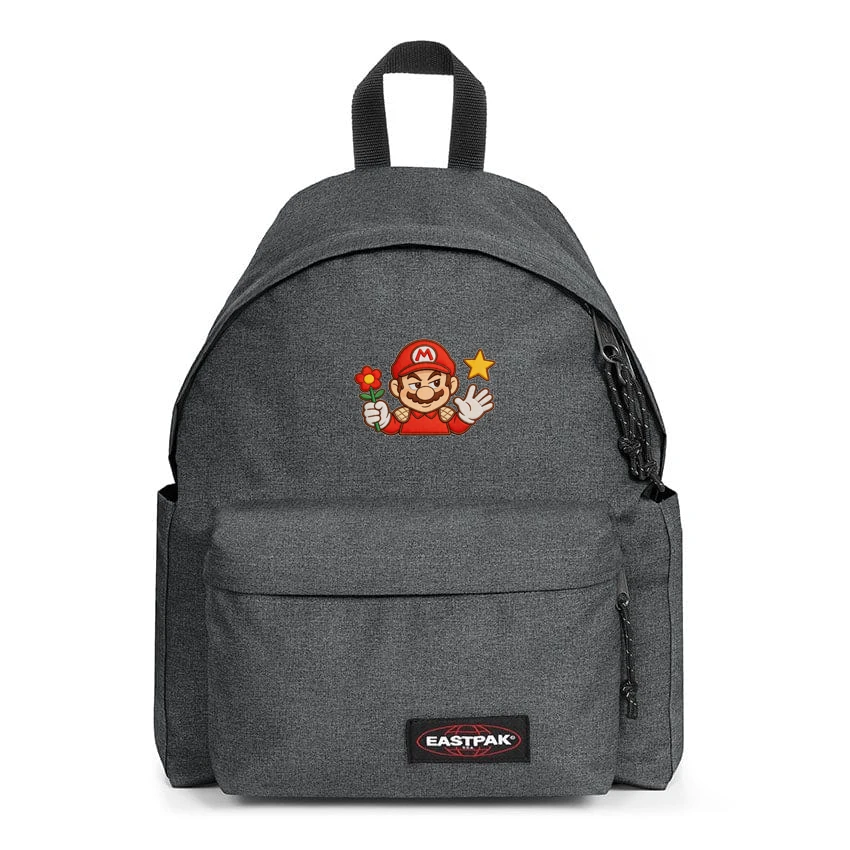 EASTPAK DAY PAK'R BLACK DENIM Mario Mischief Mood Embroidered Backpack 1 EASTPAK DAY PAK'R BLACK DENIM Mario Mischief Mood Embroidered Backpack