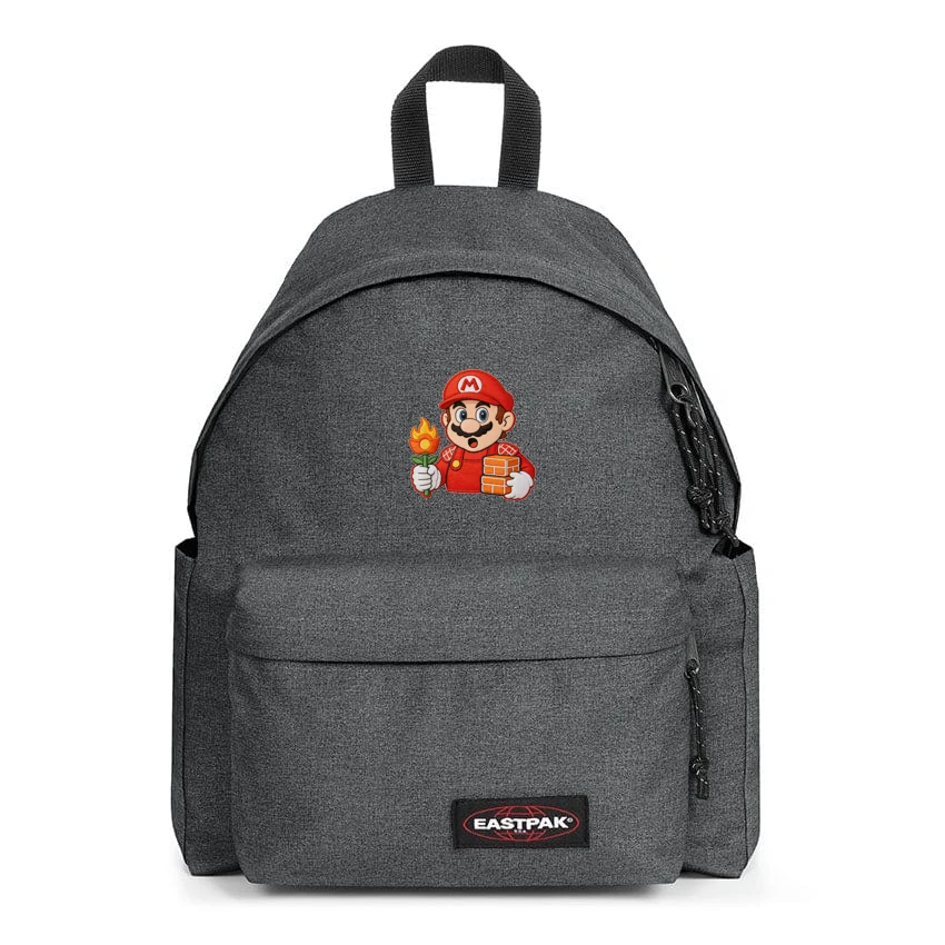 EASTPAK DAY PAK'R BLACK DENIM Mario Surprise Spark Embroidered Backpack 1 EASTPAK DAY PAK'R BLACK DENIM Mario Surprise Spark Embroidered Backpack