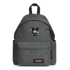 EASTPAK DAY PAK'R BLACK DENIM Kuromi Rebel Charm Embroidered Backpack