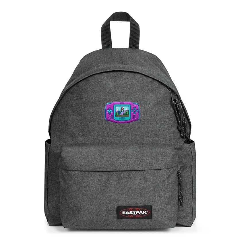 EASTPAK DAY PAK'R BLACK DENIM The Atomic Purple Embroidered Backpack 1 EASTPAK DAY PAK'R BLACK DENIM The Atomic Purple Embroidered Backpack