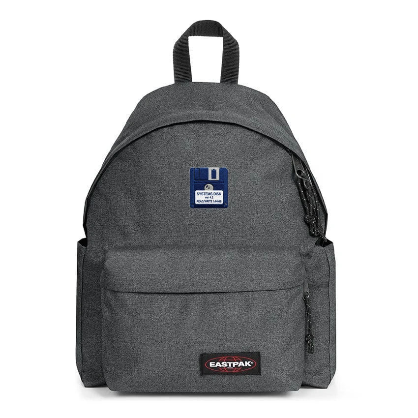EASTPAK DAY PAK'R BLACK DENIM The Save Button Embroidered Backpack 1 EASTPAK DAY PAK'R BLACK DENIM The Save Button Embroidered Backpack