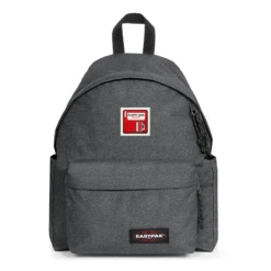 EASTPAK DAY PAK'R BLACK DENIM Write-Protect Red Embroidered Backpack